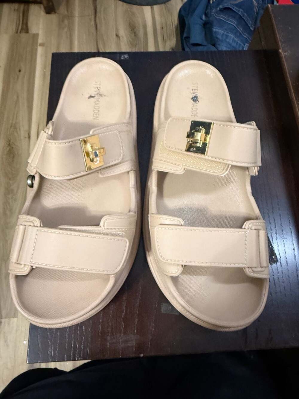 Steve Madden Bigschmona Slide Sandals Size 10